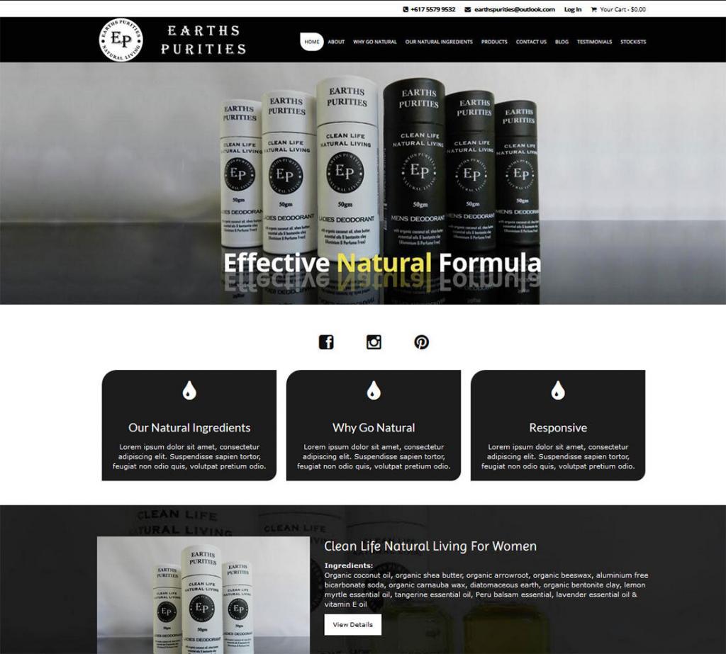 Earths-Purities-Website-Design